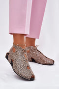 Sandales féminines style audacieux ouvertureorteils perforations cuir texturé leopard print laces ajustables confort été tenues décontractées