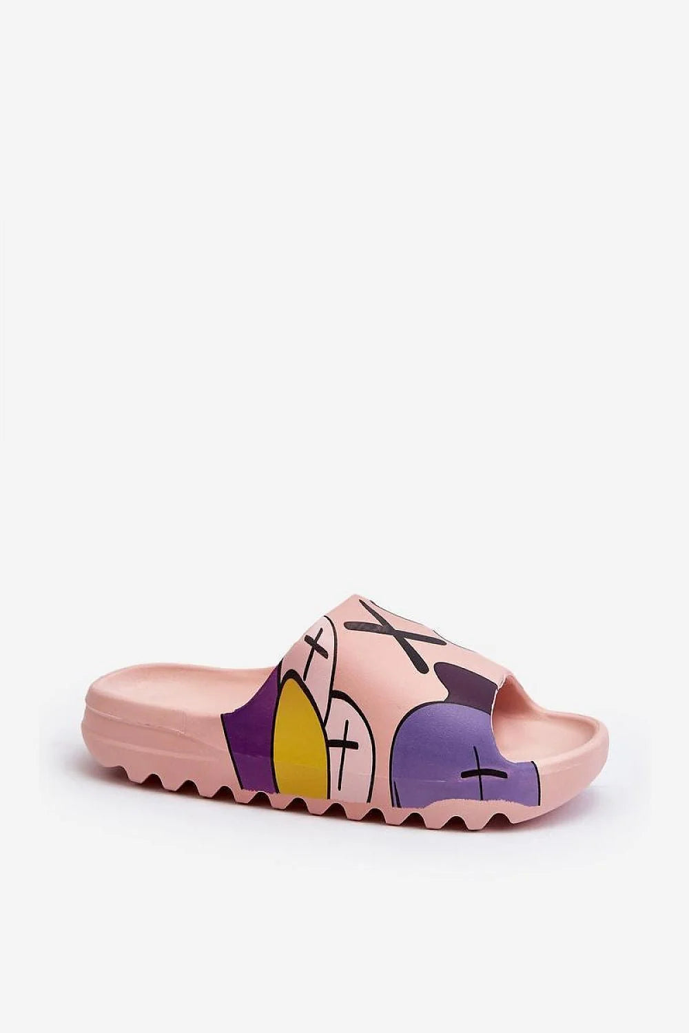 Sandales décontractées style artistique motifs graphiques semelle épaisse caoutchouc femme été sandales tongs colorées