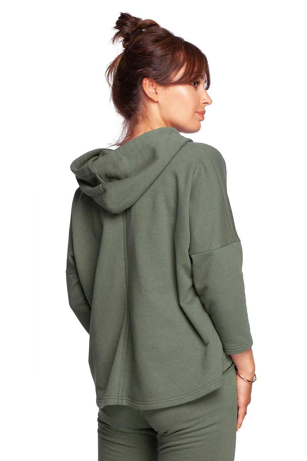 Sweatshirt et pantalon Be Wear femme rose pâle oversize décontracté style moderne maille douce coton polyester capuche drawstring