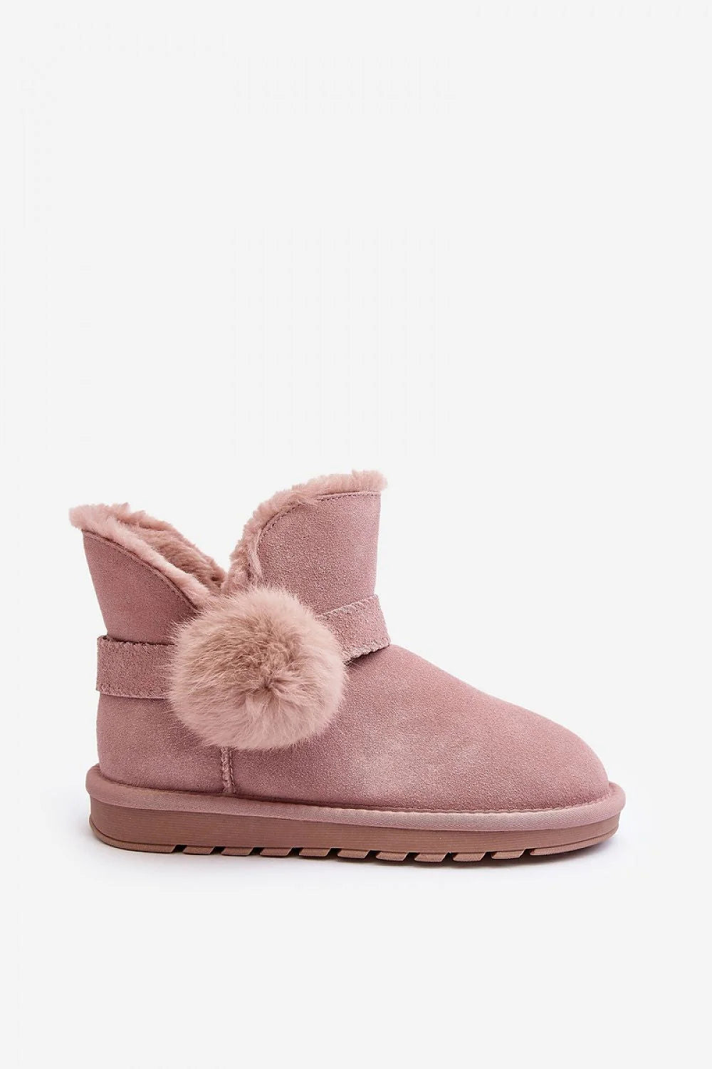 Bottes de neige pour femmes en daim rose Step in Style fourrure plateforme confort moderne coupe mi-hauteur