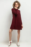 Robe de jour Tessita maille longueur genou coupe trapèze style décontracté coton polyester femme automne hiver durable confortable