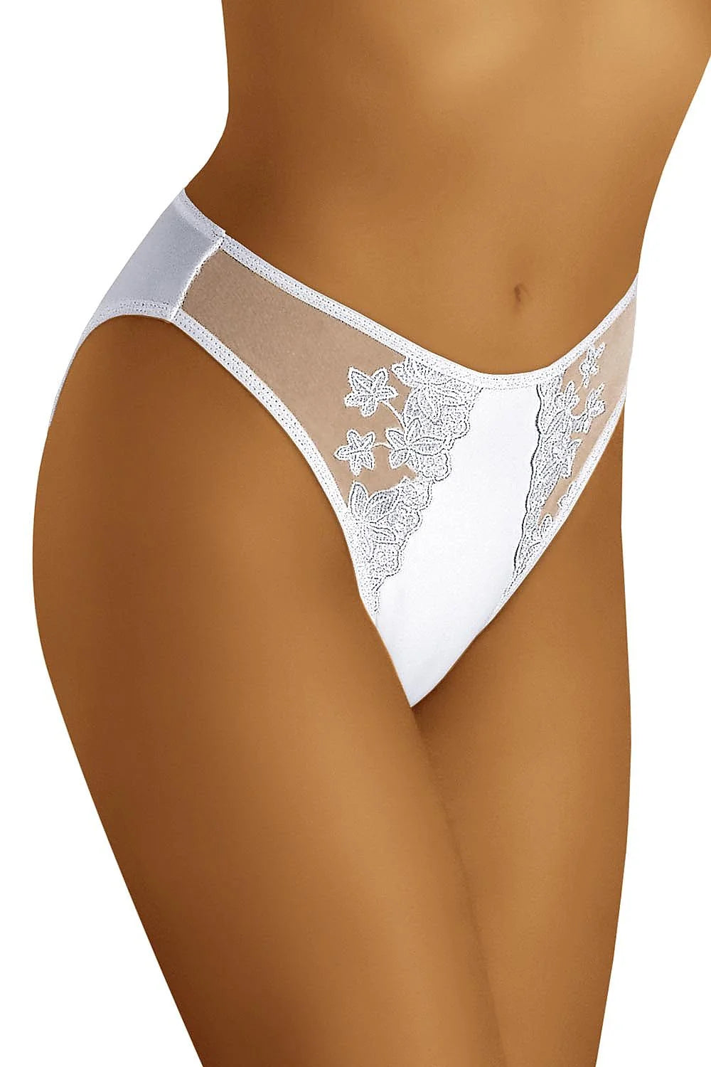 Culotte haute en dentelle noire élégante, sexy, brodée, tulle transparent, confort lingerie féminine raffinée