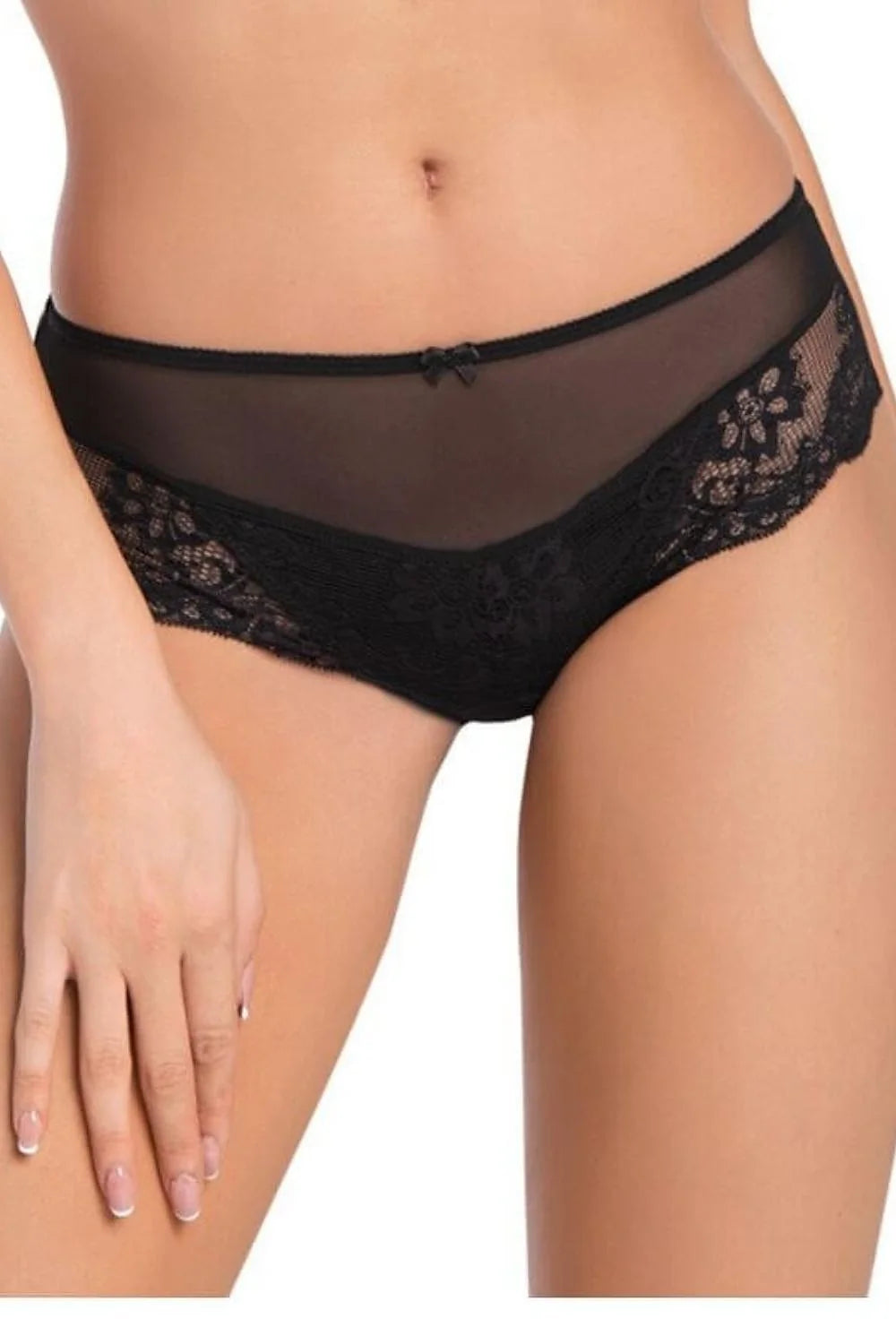 Culotte en dentelle noire pour femme, style élégant et sensualité, tulle transparent, motifs floraux, coupe taille basse, confort et ajustement parfait