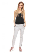 Pantalon femme Pee Ka Boo large maternité sans pression cuir écolabué coton élasthanne viscose taille ajustable confort quotidien