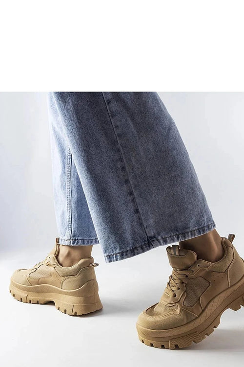 Baskets pour femmes style urbain moderne beige clair matériau respirable confortable amorti semelle épaisse tendance 90