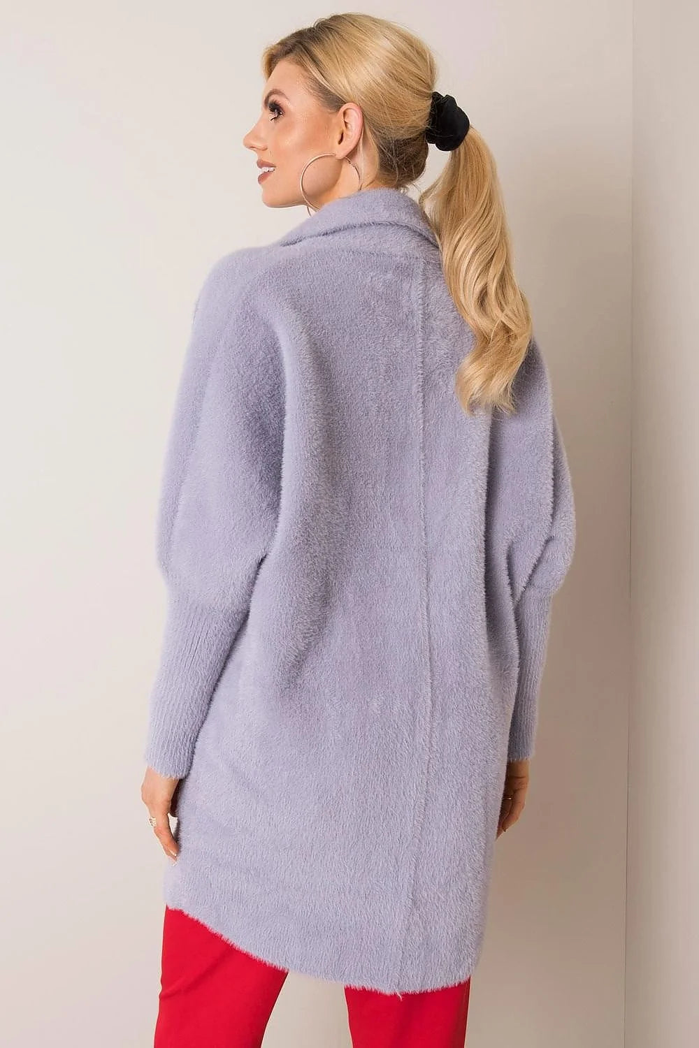 Manteau pour femme style décontracté élégant longueur totale 124 cm laine 38.4% polyester 23.5% angora 15.3% viscose 22.8% poches coulissantes boutons-pression automne hiver