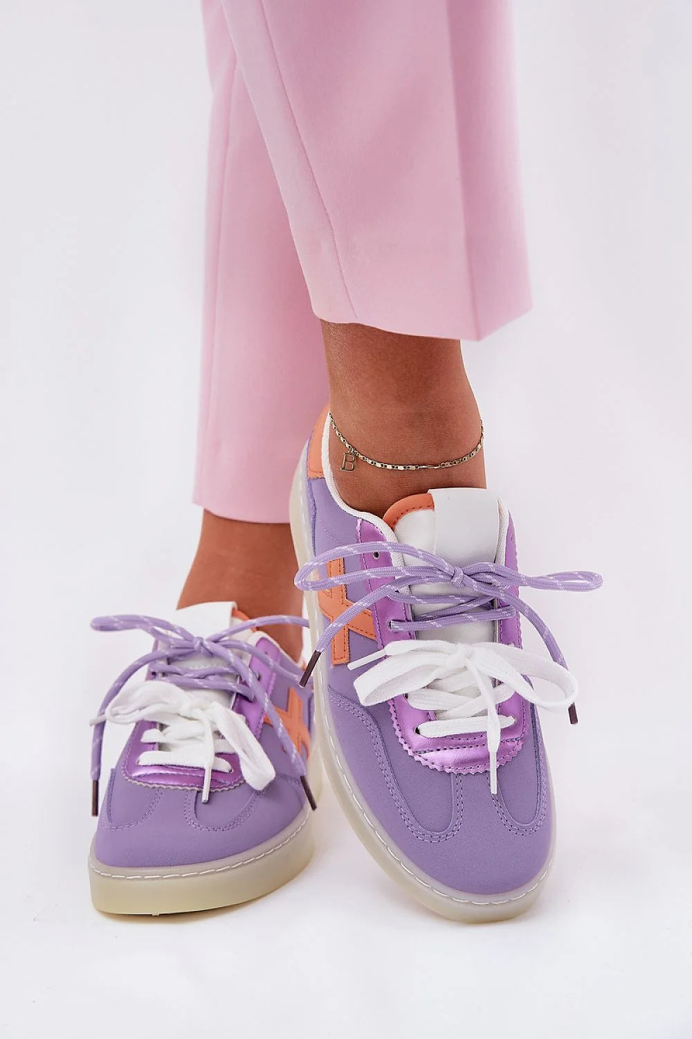 Chaussures de sport pour femmes style décontracté couleurs vives matériel écologique baskets basses bouts arrondis lacets interchangeables