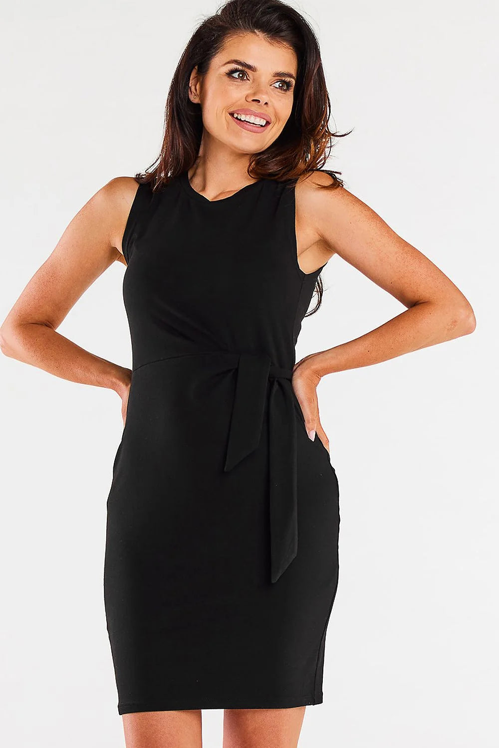 Robe de jour Infinite You ajustée sans manches en coton élasthanne taille ajustable femme élégante occasion quotidienne