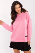 Sweatshirt à capuche femme, style casual sportif, couleur rose vif, coton polyester, coupe ample, manches longues, occasion décontractée, tendance mode