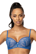 Soutien-gorge femme élégant dentelle florale push-up maintien naturel bretelles ajustables lingerie raffinée