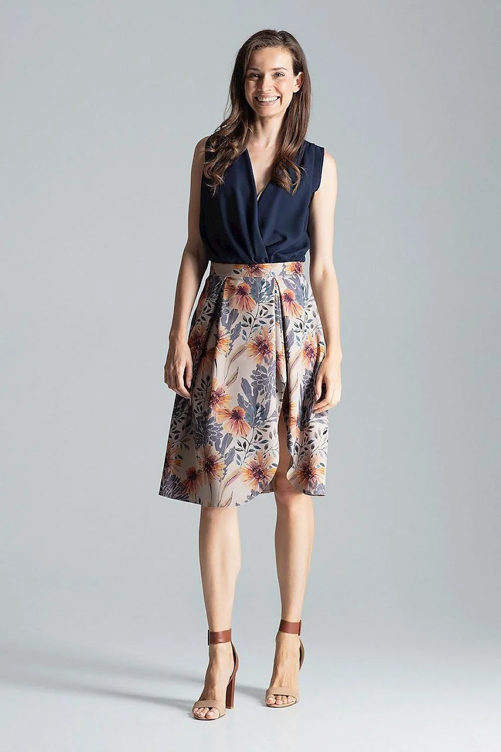 Jupe évasée polyester rouge bordeaux chic et élégante taille ajustable femme mode tendance moderne
