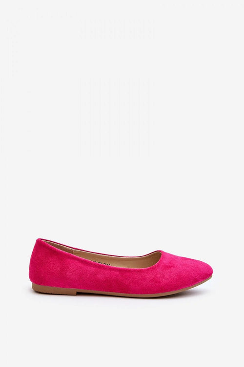 Ballerines Step in style pour femme, design classique, éco-suède rose, semelle cuir, 5 cm, talon 1 cm, chaîne cheville