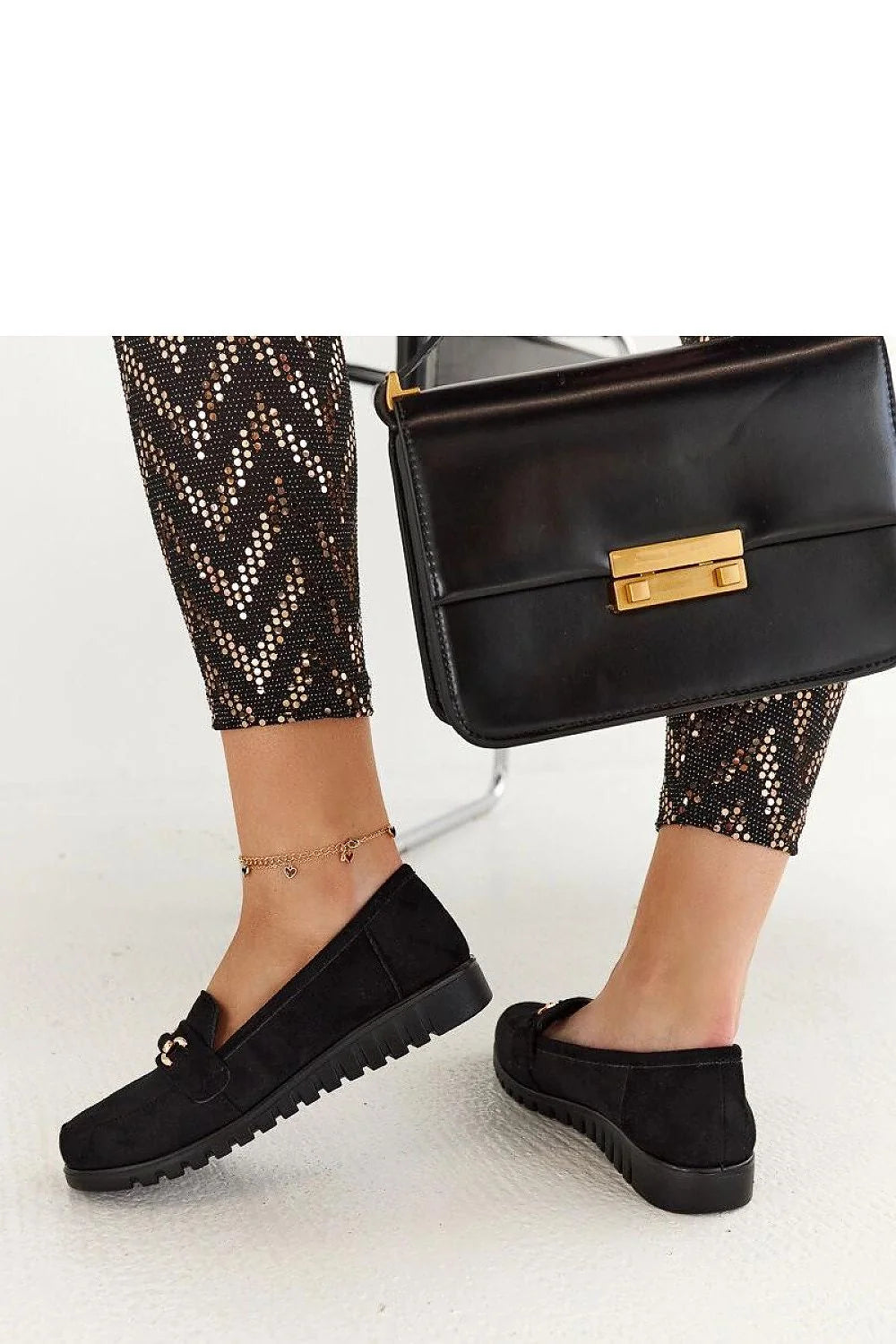 Mocassins en daim noir Prussia, accessoires mode femme, look élégant, confort, style semi-formel