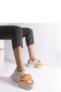 Baskets urbaines pour femmes design moderne couleur contrastante cuir écolo confort durabilité Sneakers chunky