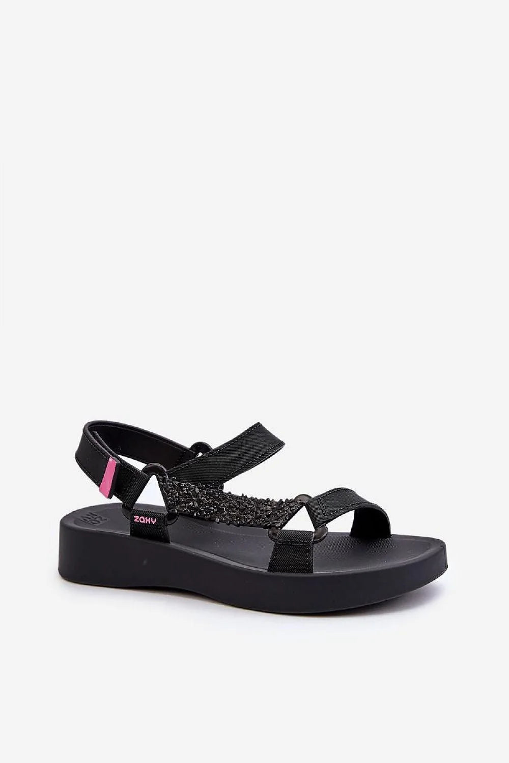 Sandales femmes style moderne plateforme 2.5 cm velcro lanières tissu synthétique caoutchouc antidérapant été 2023