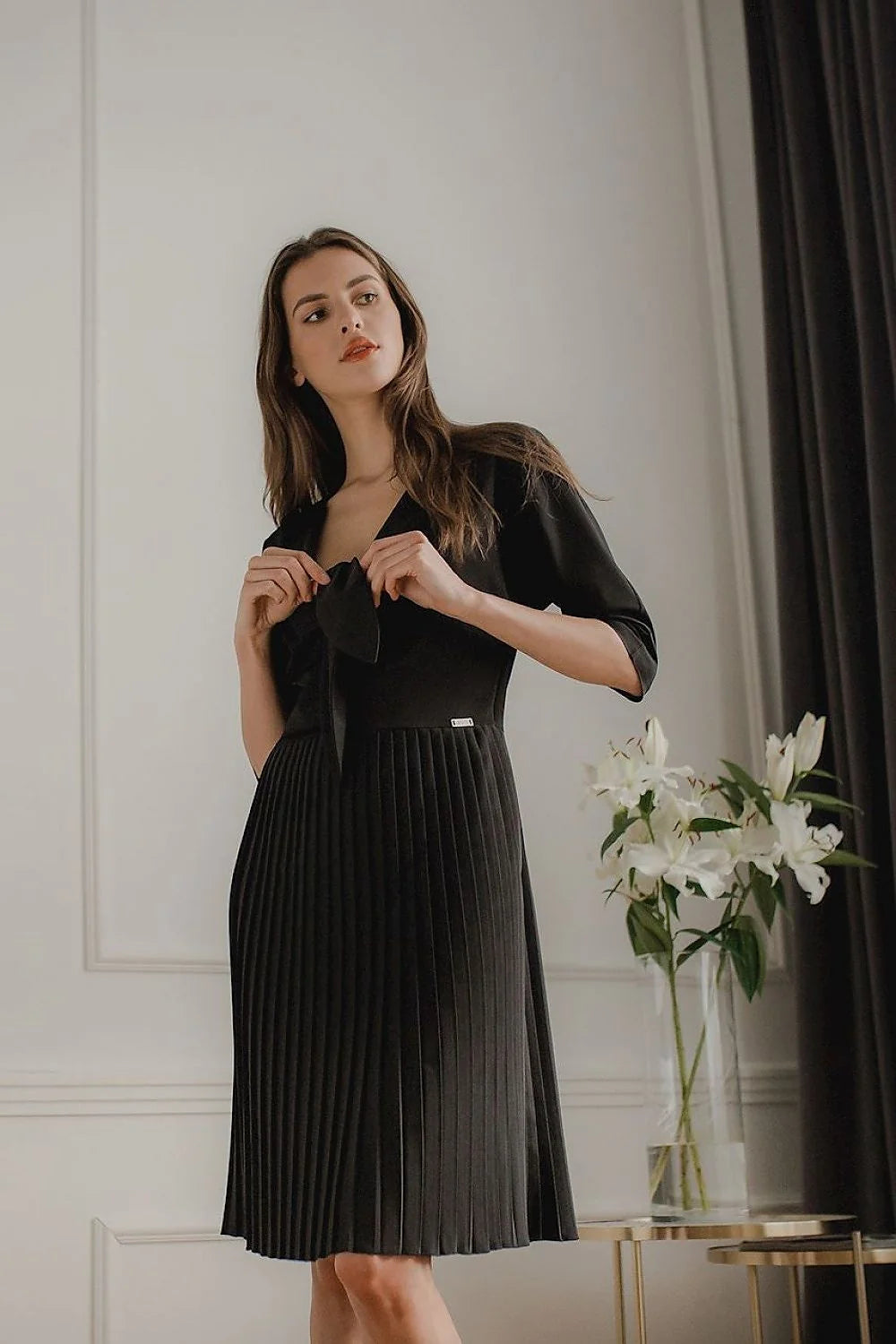 Robe de cocktail femme polyester élasthanne élégante motifs géométriques manches kimono confort soirée chic