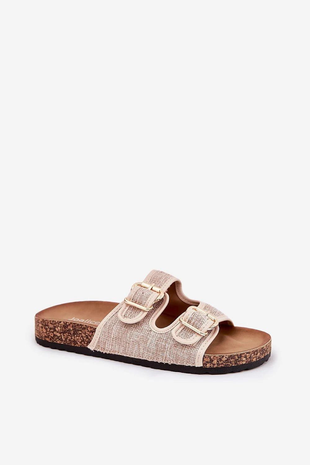 Sandales femmes design moderne double bride liège cuir écologique comfort été voyage occasion
