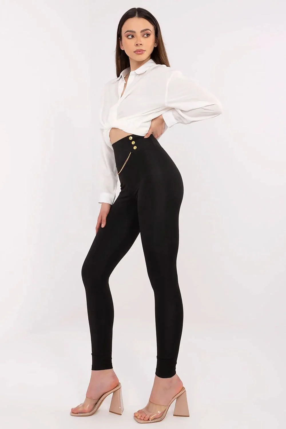 Legging longues Factory Price élégant mélange polyester élasthanne taille haute coupe ajustée style moderne femme