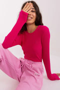 Pull à manches longues ajusté côtelé rose vif avec motif cœur, joggers élastiqués rose pâle femme