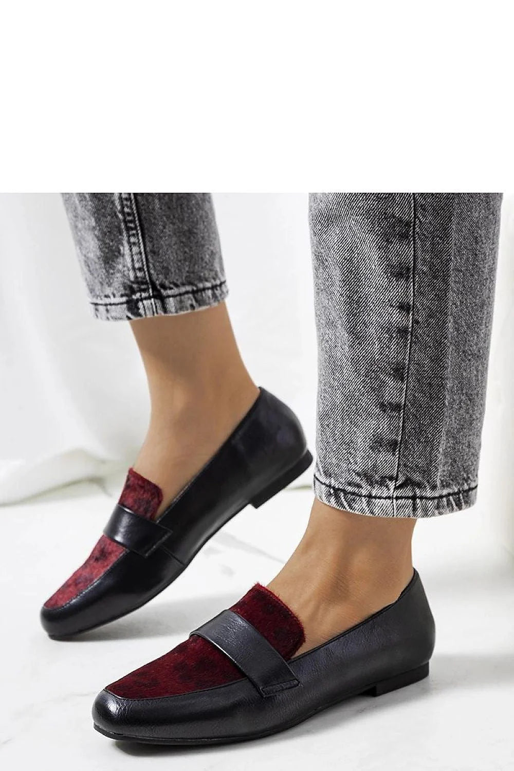 Chaussures basses Solea mocassin femmes cuir noir velours bordeaux écolo semelle caoutchouc été taille standard confort élégance moderne