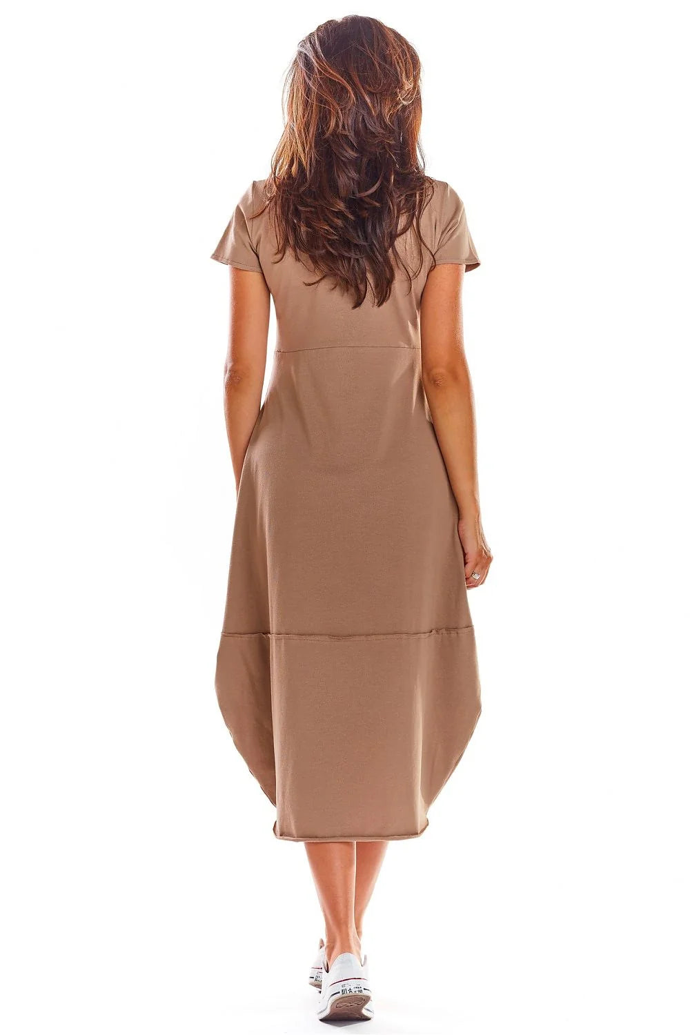Robe de jour Infinite You longue fluide style moderne tissu coton jersey couleur rose doux femme occasion quotidienne