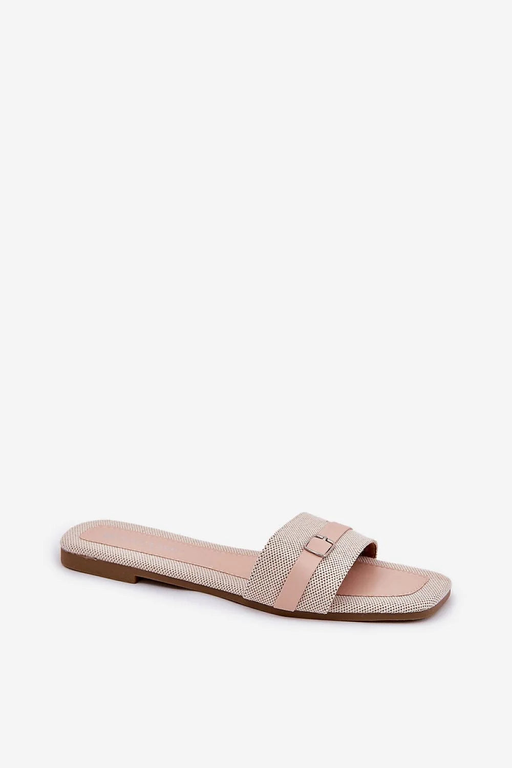 Sandales plates femme style moderne ouvert textile beige nude Talon 1cm Tailles 36-41 Écologique Élégance été