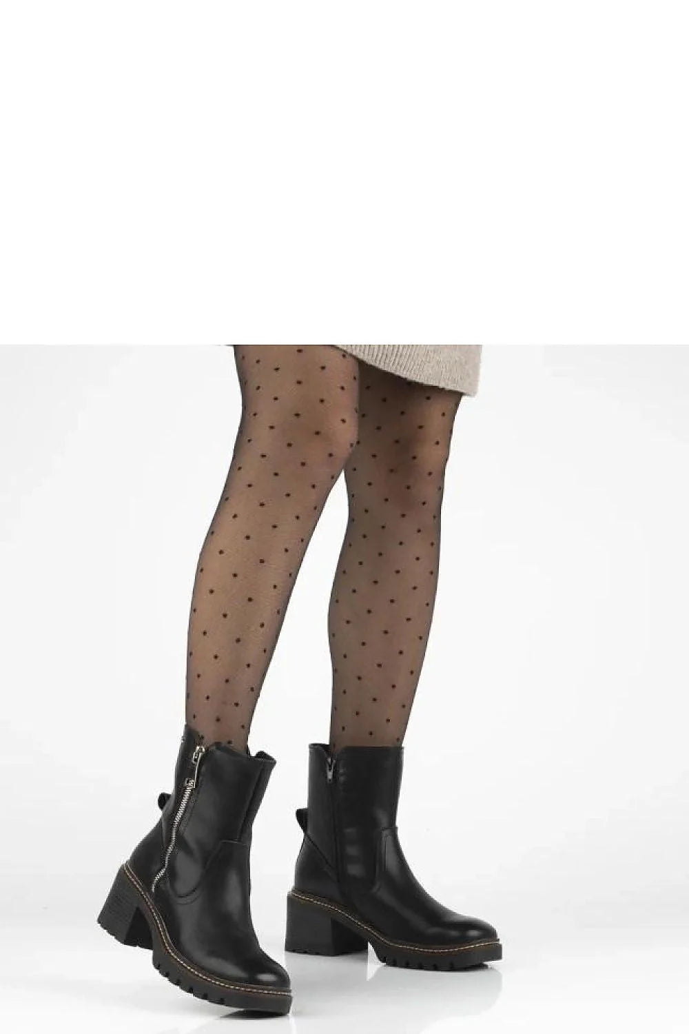 bottines noires cuir naturel Brenda Filippo talon bloc confortable semelle crantée antidérapante fermeture éclair tirette surpiqûres contrastées urbain rock