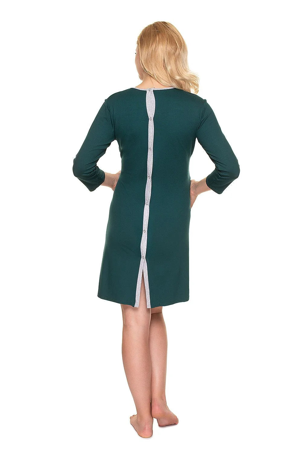 Robe de maternité jersey élégante et confortable avec boutons-pression pour futures mamans modernes et stylées