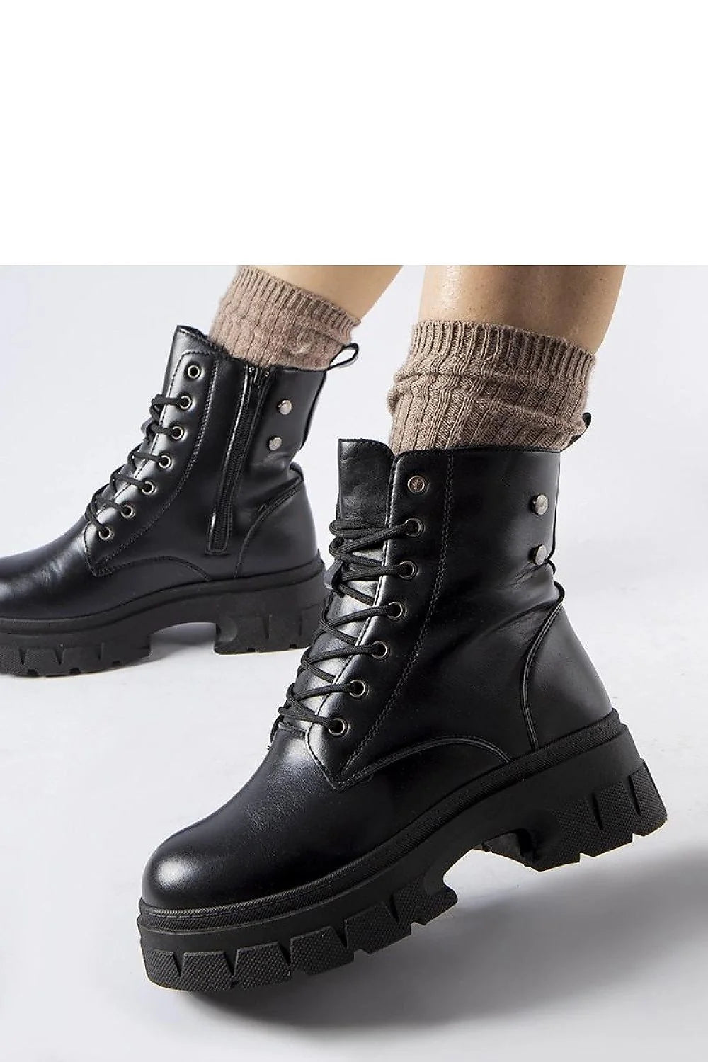 Bottes Solea cuir synthétique noir hauteur genou fermeture éclair latérale style urbain femmes confortable semelle épaisse tendance