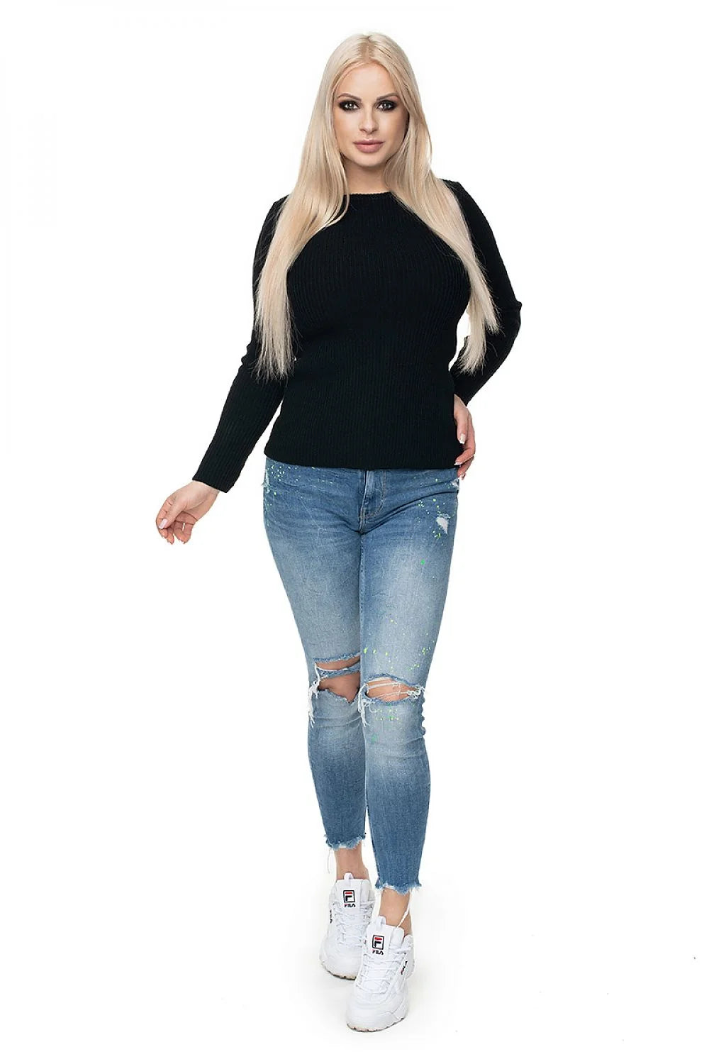 Pull Femme Chandail Pee Ka Boo Rouge Vif Côtelé Encolure Bateau Manches Longues Coupe Près du Corps Matière Douce Confort Élégance Mode