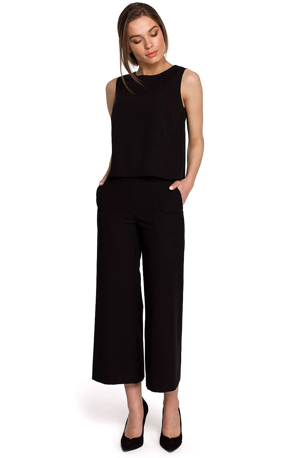 Top Femme Bleu Vif Polyester Élégant Ample Décontracté Travail Bureau Mode Style Professionnel