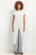 Tunique Tessita asymétrique en viscose et lin tendance été 2023 femmes style moderne coupe ample été
