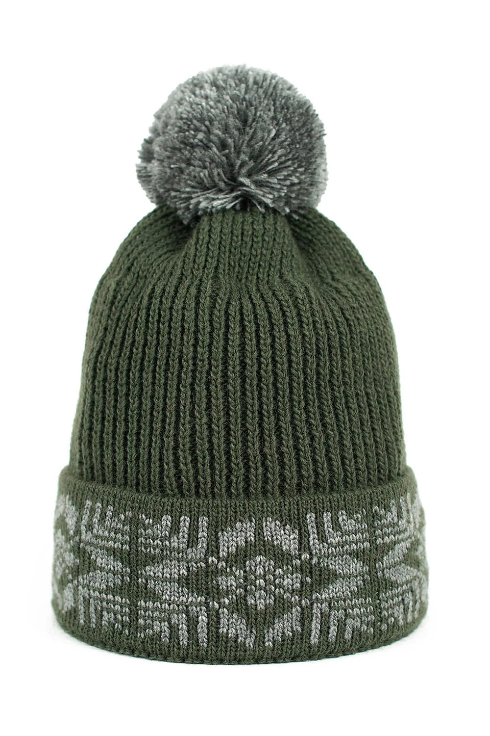 Bonnet d'hiver pour femmes style classique contemporain pompon volumineux motif jacquard matériaux chauds doux coupe ajustée protection contre le froid