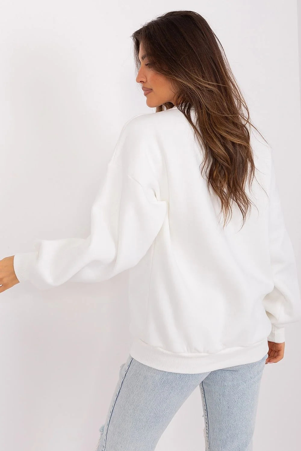 Sweatshirt femme design moderne décontracté lettrage Houston Athl Club 1993 coton polyester confort durable coupe oversize manches longues encolure ronde