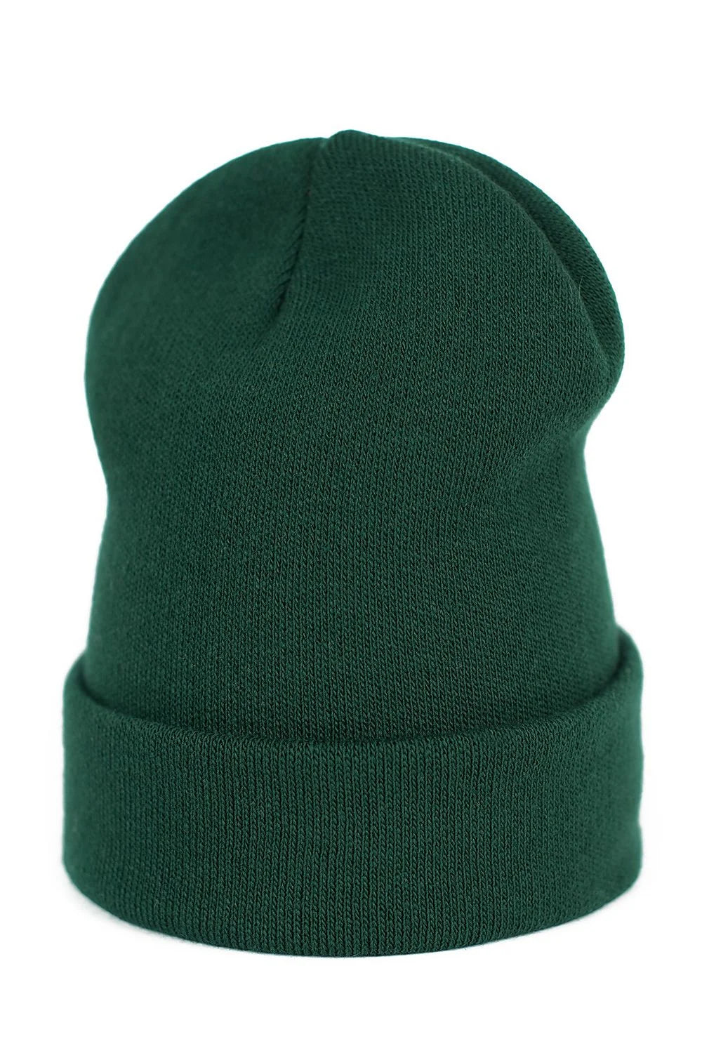 Bonnet d'hiver tricoté vert foncé pour femme, coupe classique, matériau acrylique et polyamide, fabrication en Pologne