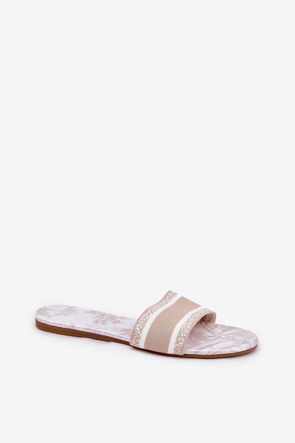 Sandales Plates Femmes Élégantes Design Minimaliste Tissu Blanc Béige Confort Été Plage Ville 36-37