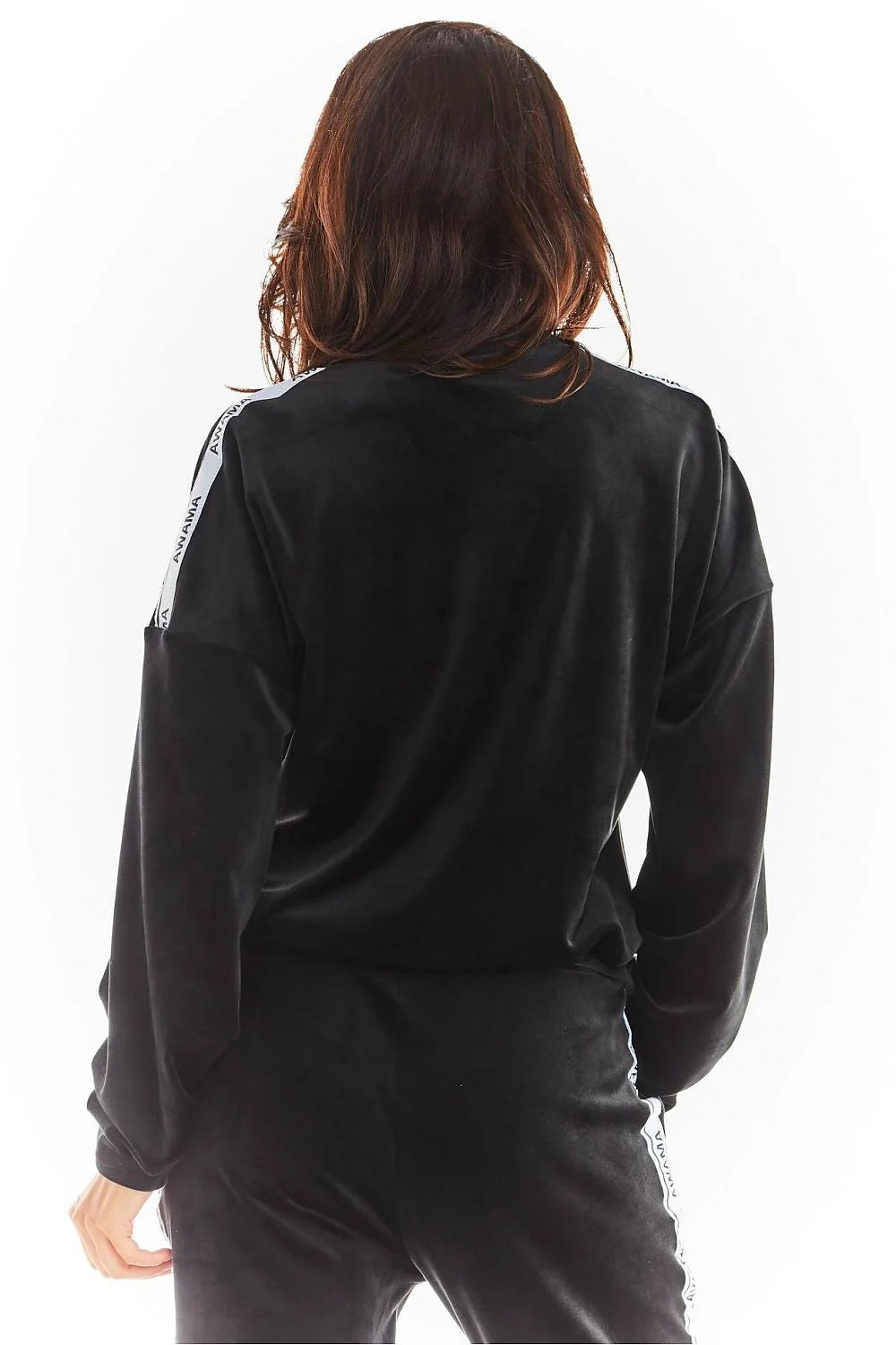 Sweatshirt femme velours bordeaux casual-chic confortable manches longues col rond mode automne élégance