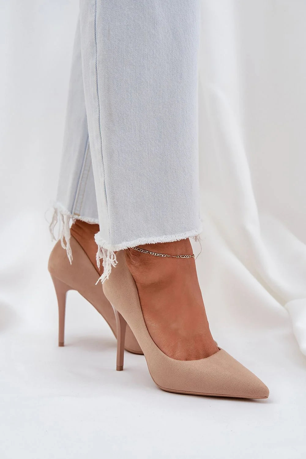 Talons hauts élégants en suède écologique pointu confortables pour femmes soirées réunions affaires occasions spéciales