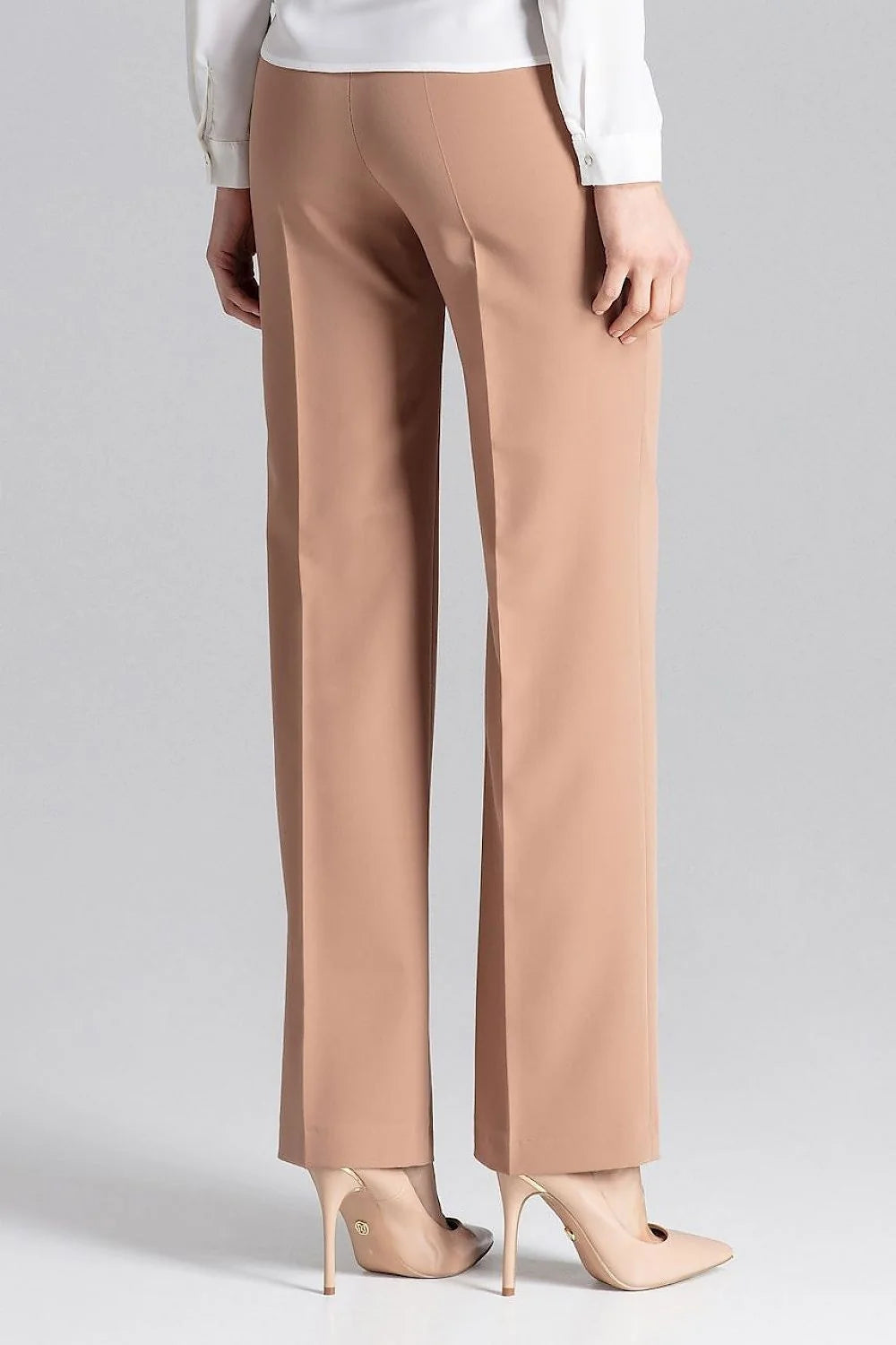 Pantalon long en coton Figl élégant confort coupe ample pour bureau soirée femme moderne