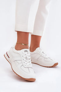 Chaussures de sport pour femmes style décontracté moderne blanc bordeaux cuir similicuir baskets coupe basse confort flexibilité occasions multiples