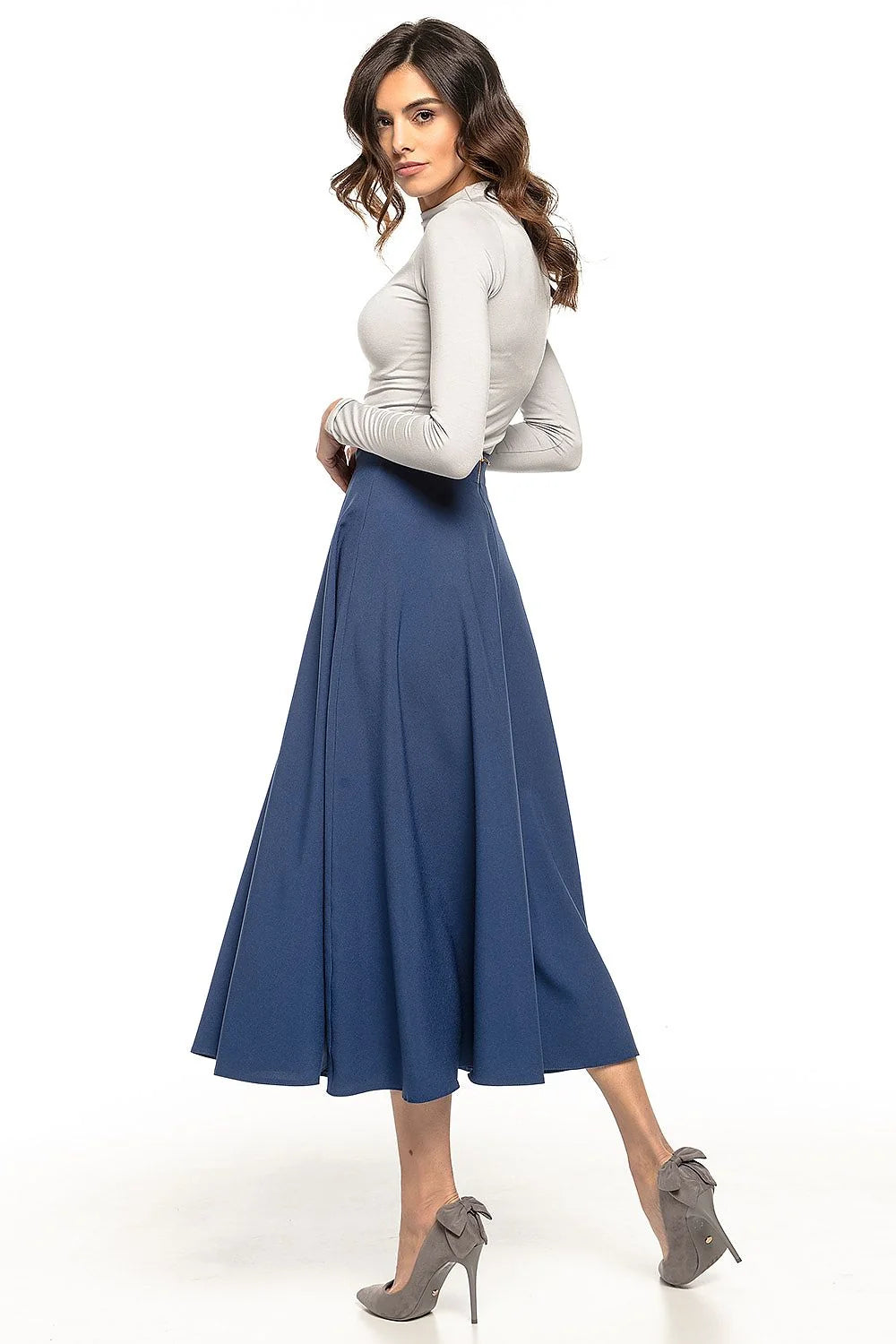 Jupe midi en coton élégante années 50 chic et moderne pour occasions spéciales femmes