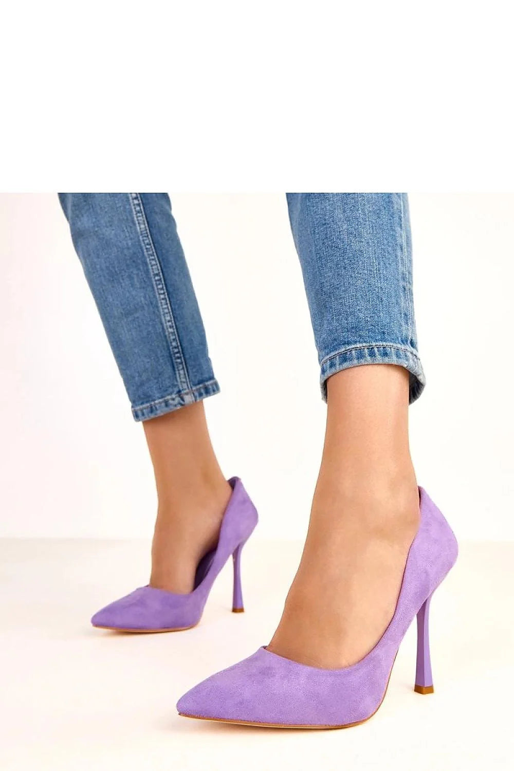 escarpins femme daim suédé écologique lilas violet bout pointu talon aiguille 11 cm stiletto élancé élégant chic soirée