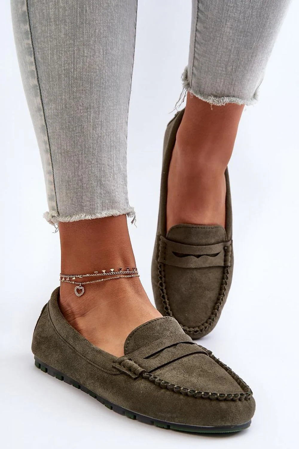 Mocassins femmes suédine écologique style classique moderne océasions formelles casual confort élégance cuir artificiel