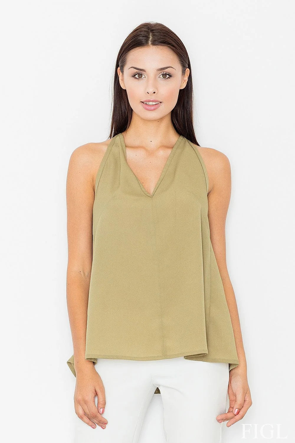 Top sans manches léger polyester élégant rose clair style décontracté parfait été féminin tendance