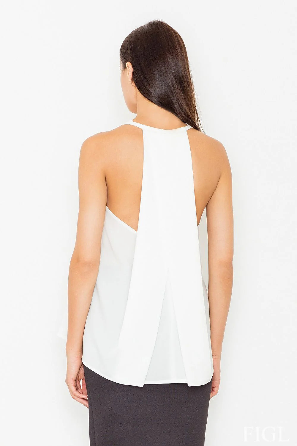 Top sans manches léger polyester élégant rose clair style décontracté parfait été féminin tendance