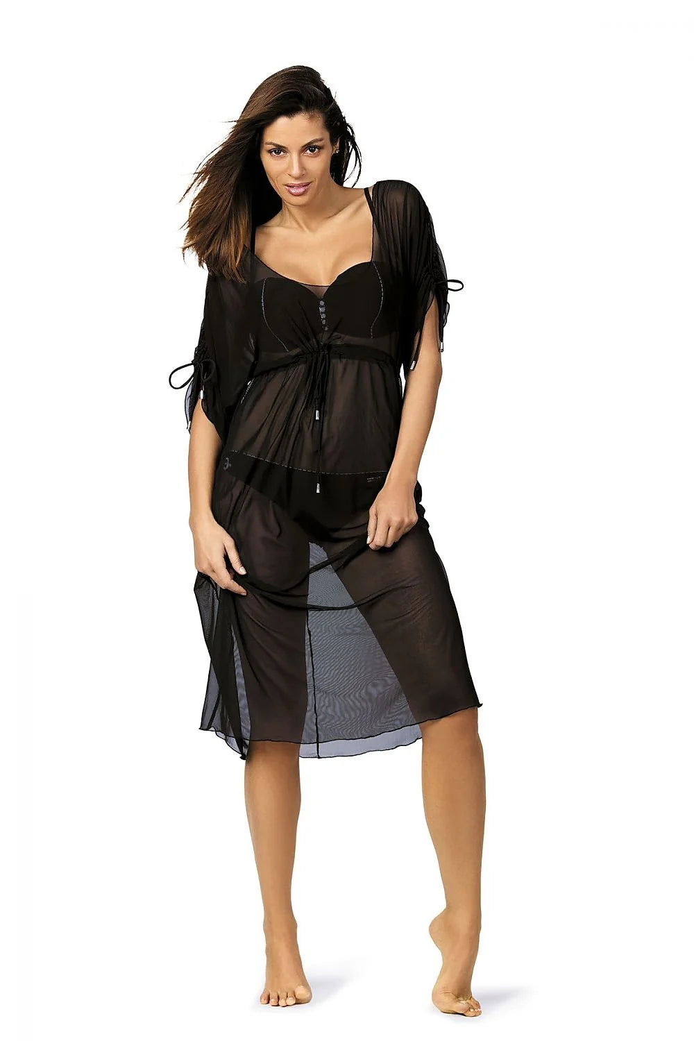 Tunique de plage en tulle transparente élégante pour femmes modernes style estival raffiné et confort