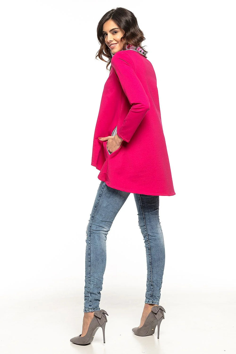Tunique en coton vert olive ample et casual chic pour femme moderne au quotidien