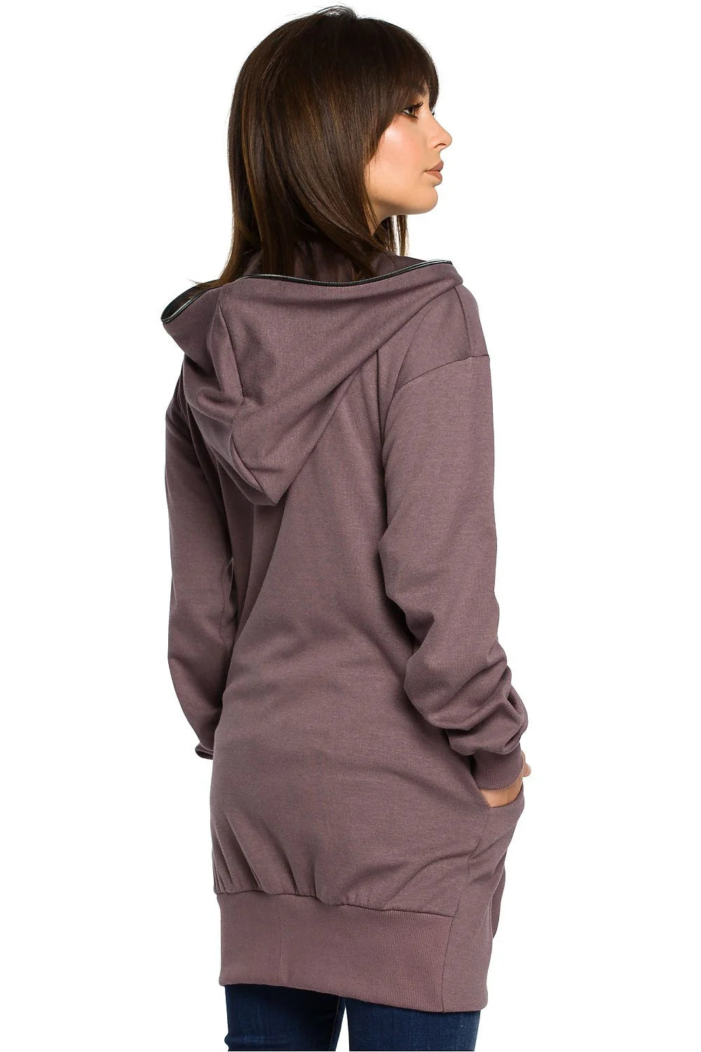 Veste à capuche coton rouge décontractée, confortable, ample, mode féminine, casual, pour sorties décontractées