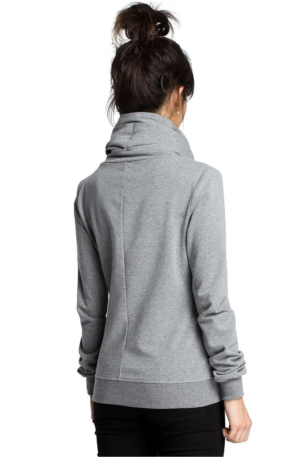 Veste en coton violet moderne confortable fermeture éclair diagonale col repliable pour femmes élégantes