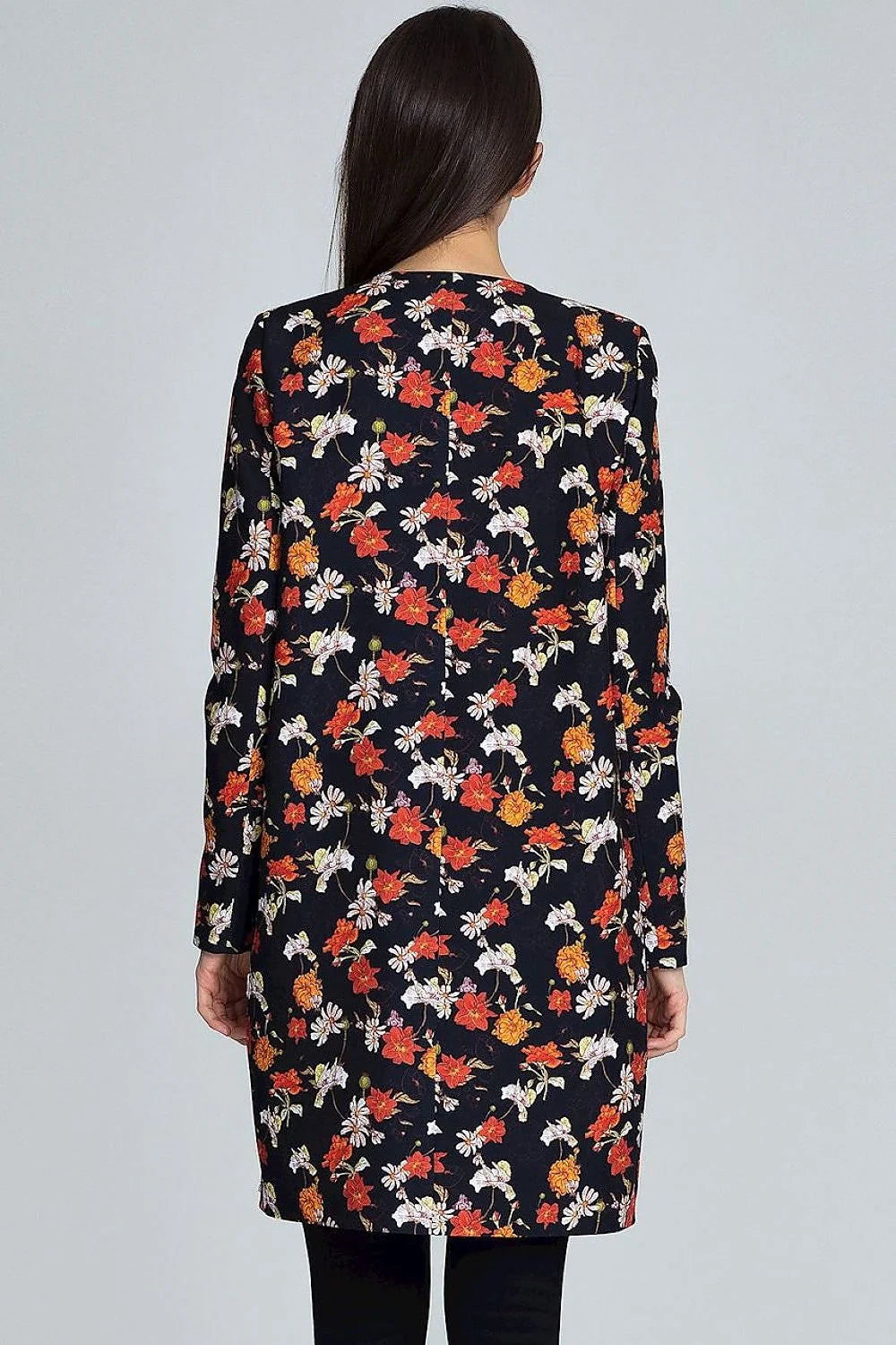 Veste fleurie femme coton polyester motif floral élégant décontracté printemps chic versatile garde-robe